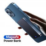 Wholesale Ultra Slim Magnetic Wireless Power Bank Fast Portable Wireless Charging - Compatible with MagSafe iPhone All Qi Devices 4000 mAh (Black)